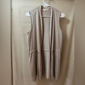Camber & Grace Sleeveless Long Open Front Vest Size S
